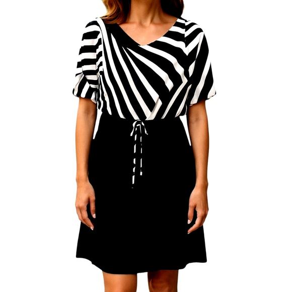 Haani XL Black Women's Short  Sleeve Maxi BOHO Dress Miss Size 16 18 Extra Large - Picture 1 of 5